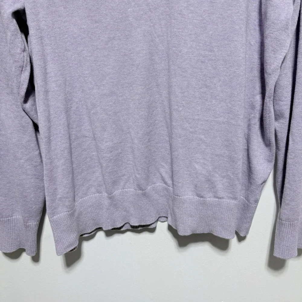 Banana Republic Sweater Mens XL Purple Cotton V Neck Long Sleeve Pullover